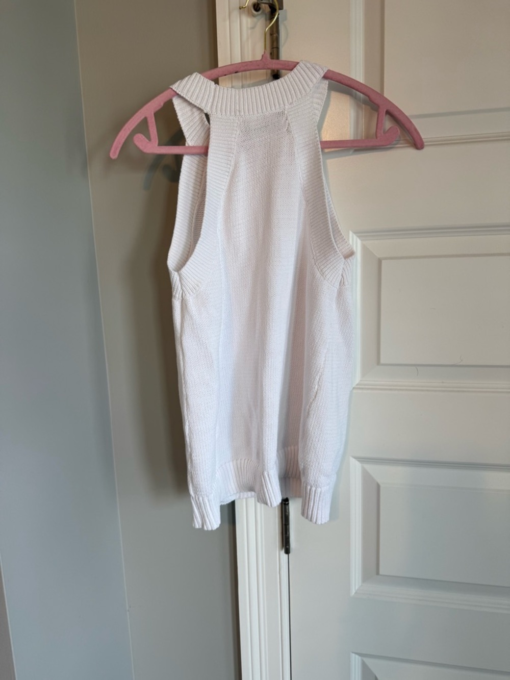 Loft Sleeveless White Knit Top - Picture 3 of 3
